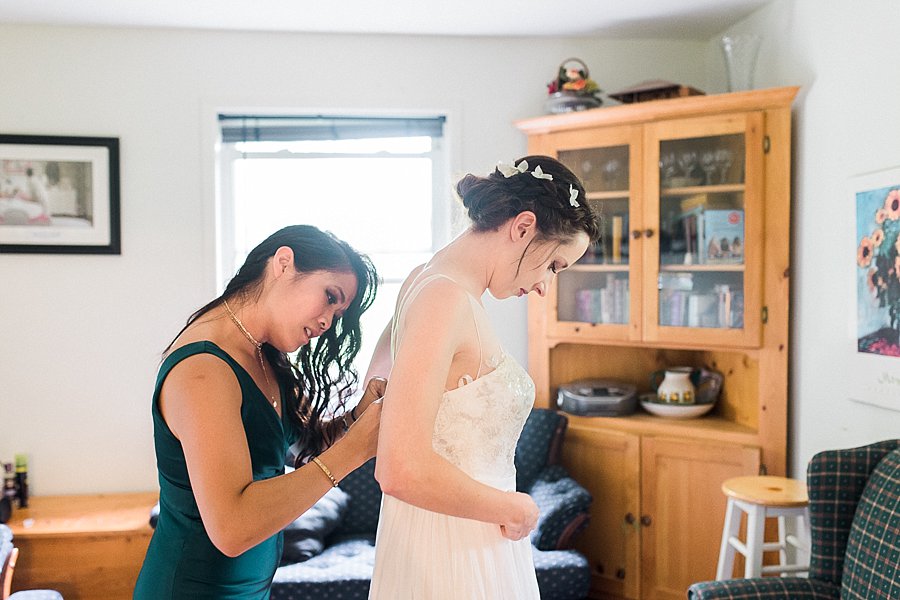 Bride Getting Ready at Camp Kintail, Ontario